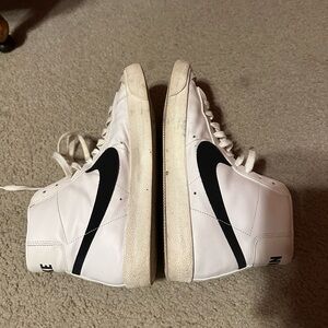 White Nike Blazers